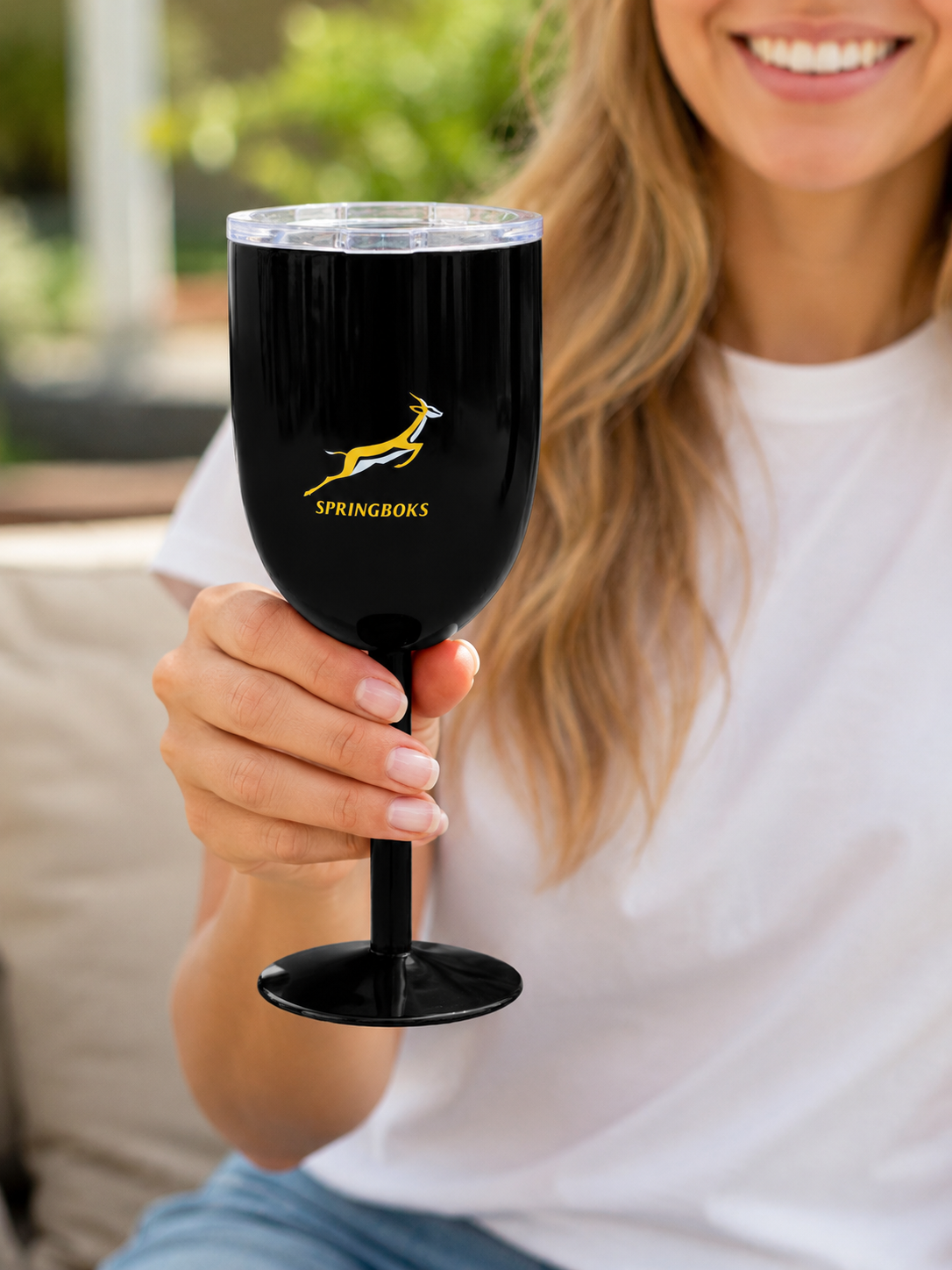 Springbok Stainless Steel Wine Tumbler With Lid