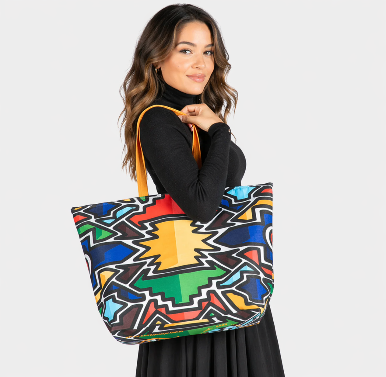 XL Ndebele Tote Bag with Zip