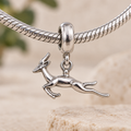 Sterling Silver Springbok Bracelet Charm