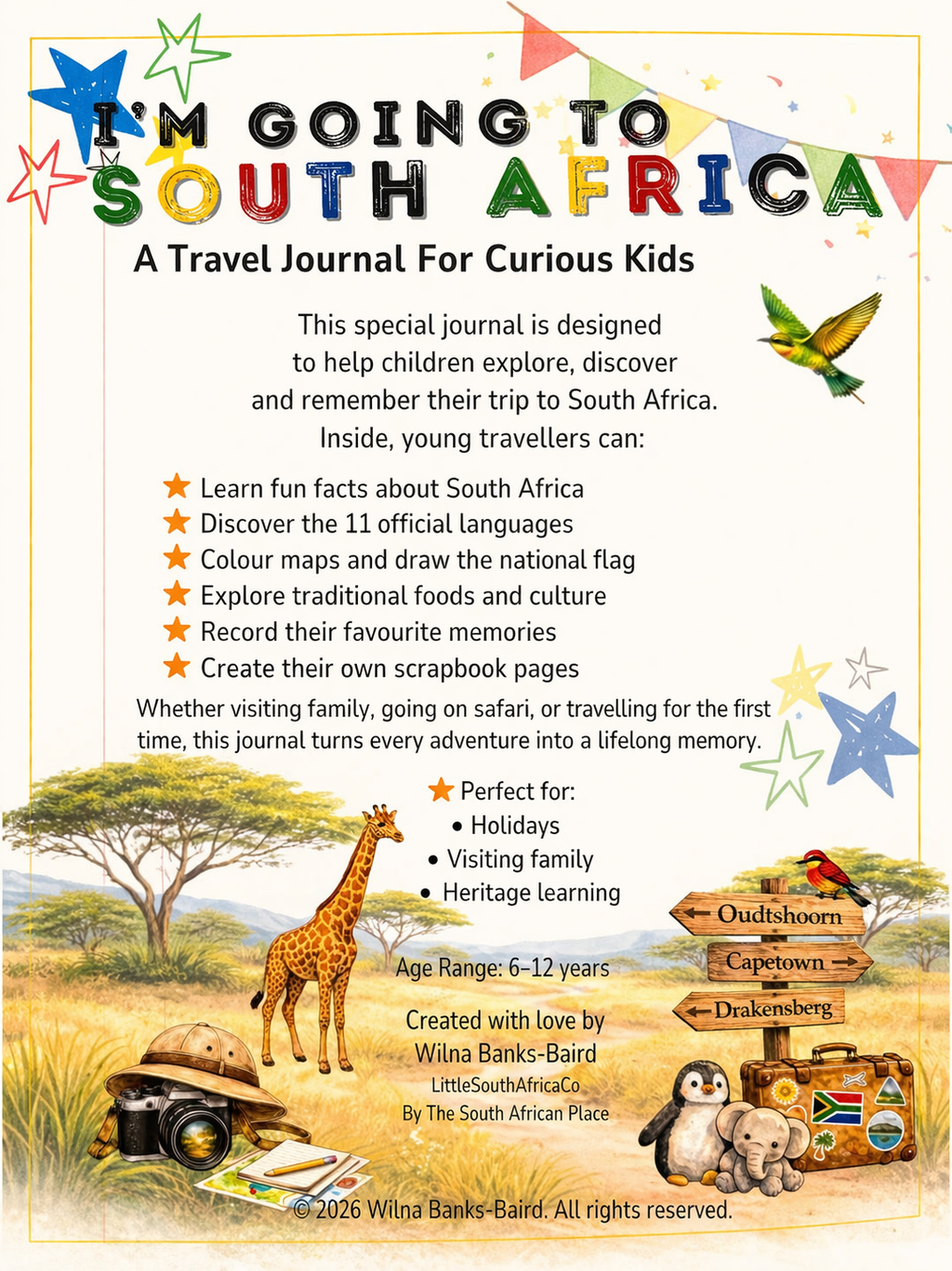Im Going to South Africa - Travel Journal for Curious Kids