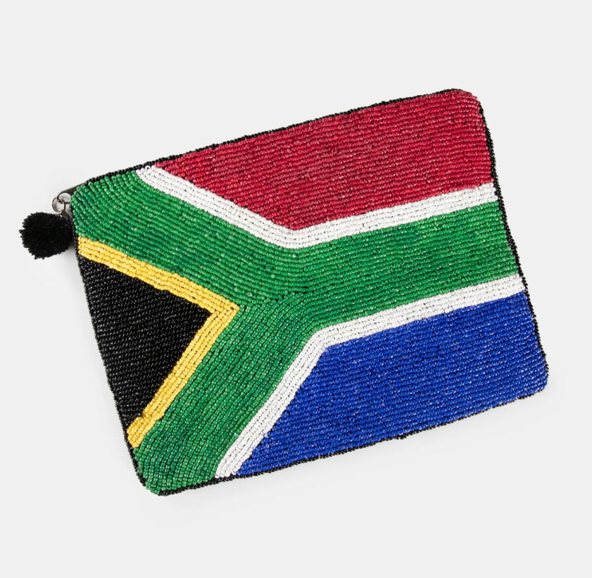 Beaded Money Purse - SA Flag - Large