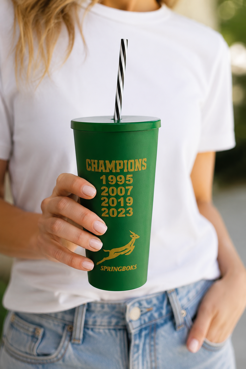 Springbok Matt Tumbler With Lid 600ml