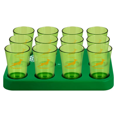 Springbok Shot Glasses with Tray (12 Glasses)